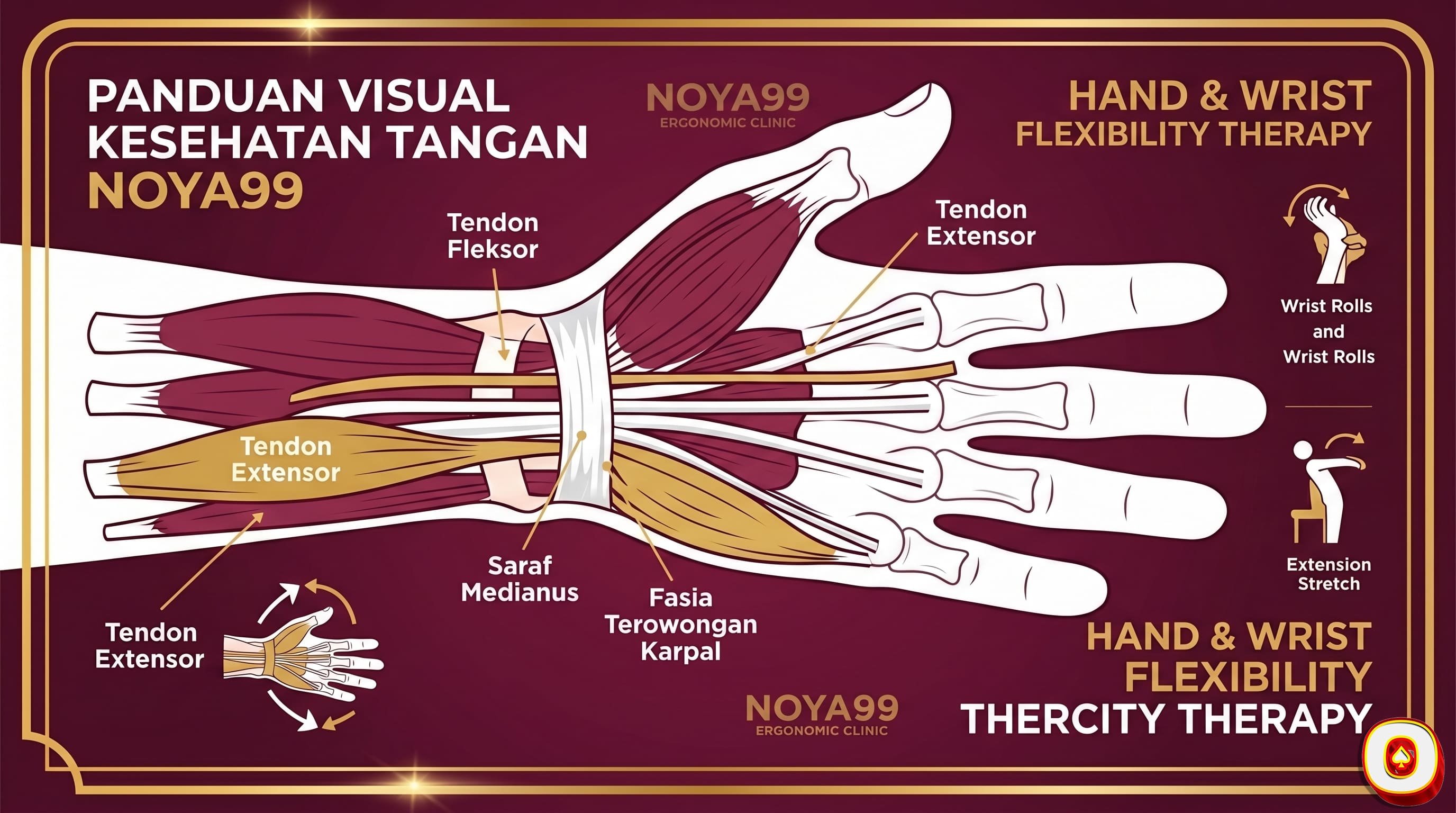 Ilustrasi Anatomi Peregangan Sendi Lengan